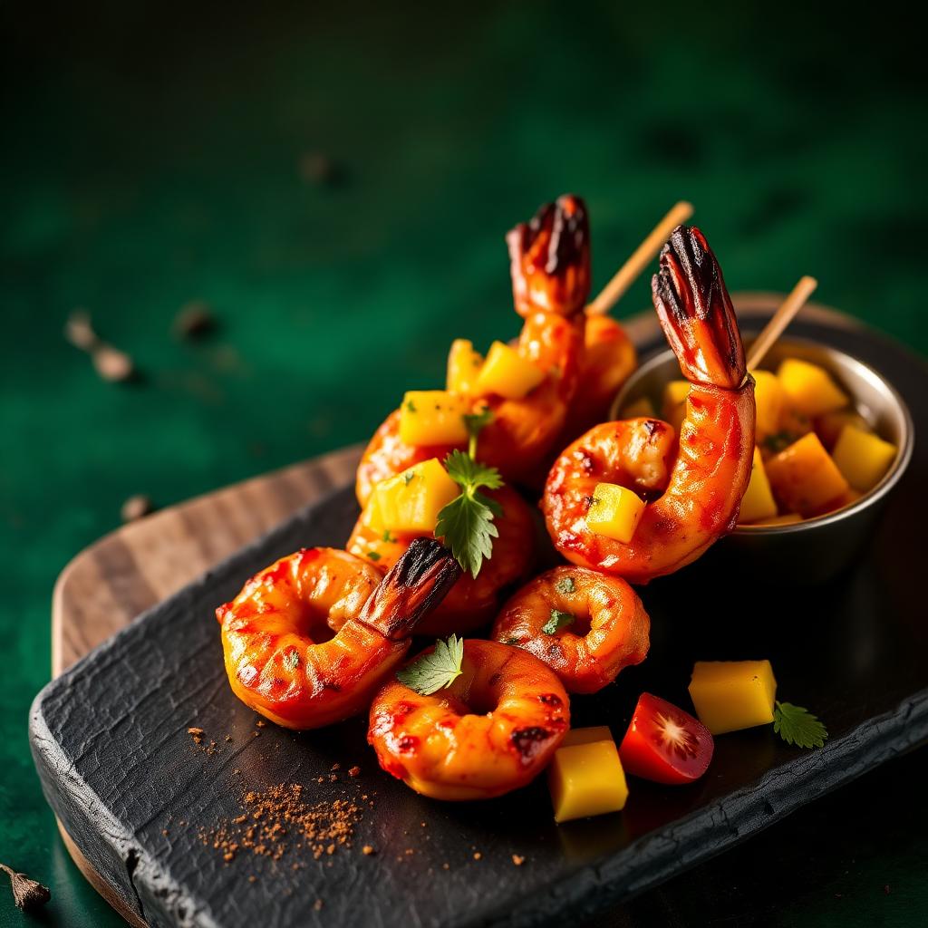 BBQ Jerk Shrimp with Mango Salsa